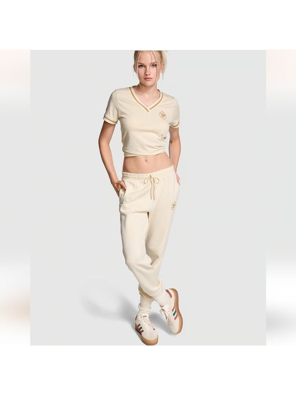 Victori a Secret Ivy Fleece Slim Sweatpants New